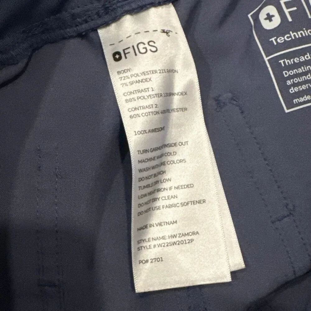 Figs scrub bottoms size XXS P space navy